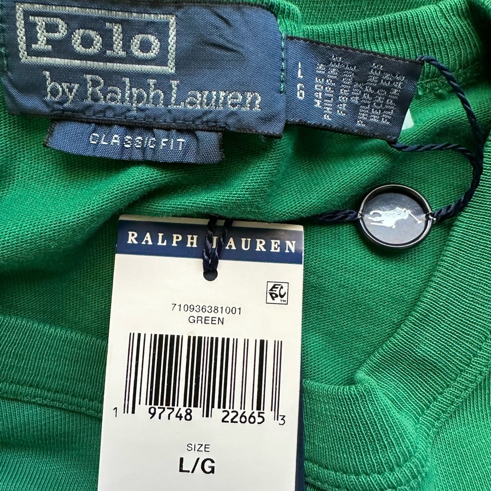 Polo Ralph Lauren PWing Cross Country RL Athletics Shirt Green Men’s Size Large - Picture 5 of 6